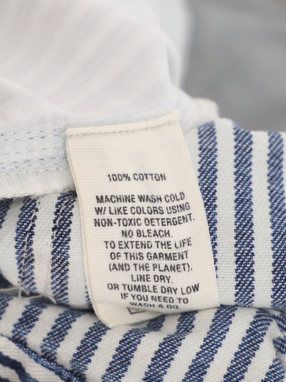 ALEX MILL Sullivan Straight Pants in Indigo & Ivory Railroad Stripe Size 14 - Picture 8 of 8